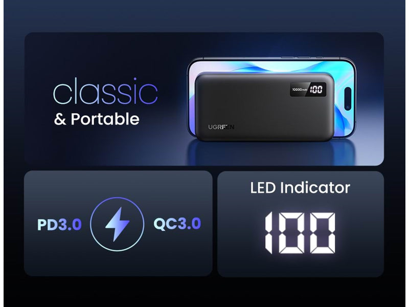 UGREEN Two-Way Fast Charging - 10000 mAh