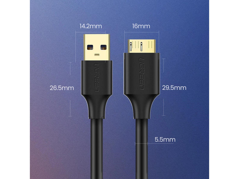 UGREEN US130 10841 USB-A 3.0 - micro USB-B cable 1m - black