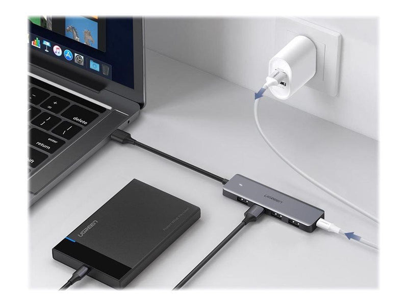 UGREEN USB 3.0 Hub USB-Hubs - USB 3.0 - 4 - silber