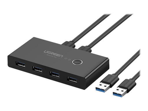 UGREEN USB 3.0 peripheral sharing switch - 4 ports USB-Hubs - USB 3.0 - 4 - Schwarz