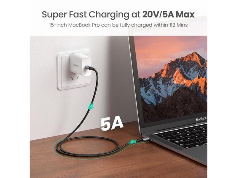 UGREEN USB-C <-> USB-C - 100W - 1m - Schwarz