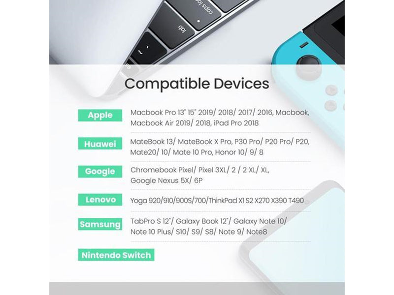 UGREEN USB-C <-> USB-C - 100W - 1m - Schwarz