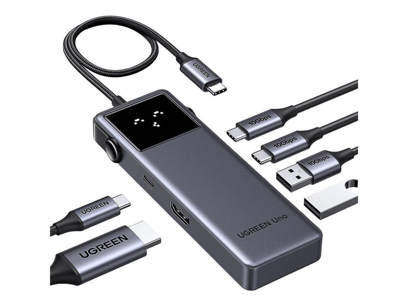 UGREEN Uno 6-In-1 Usb-C Hub USB-Hubs - 6 - Grau