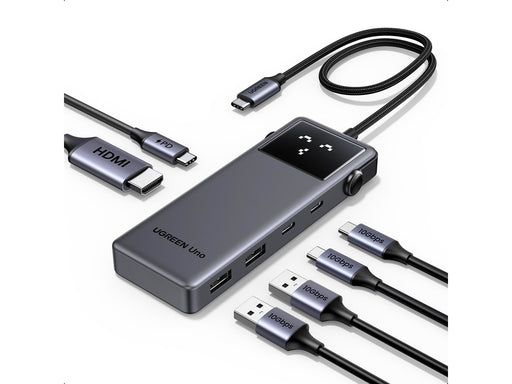 UGREEN Uno 6-In-1 Usb-C Hub USB-Hubs - 6 - Grau