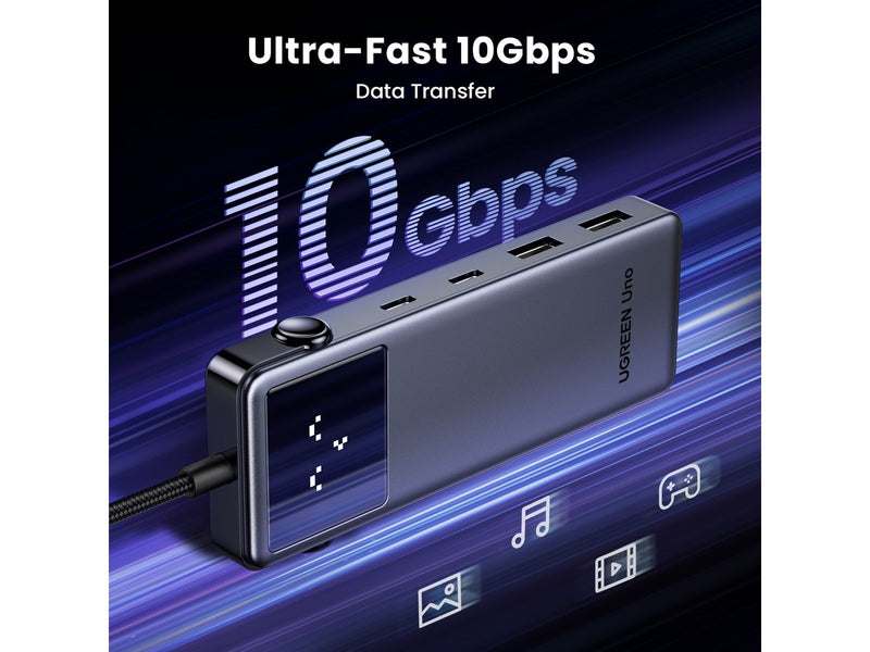 UGREEN Uno 6-In-1 Usb-C Hub USB-Hubs - 6 - Grau