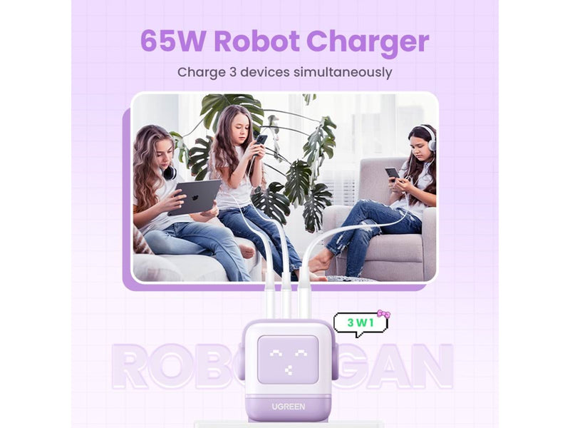 UGREEN Uno Charger 65W (Purple)