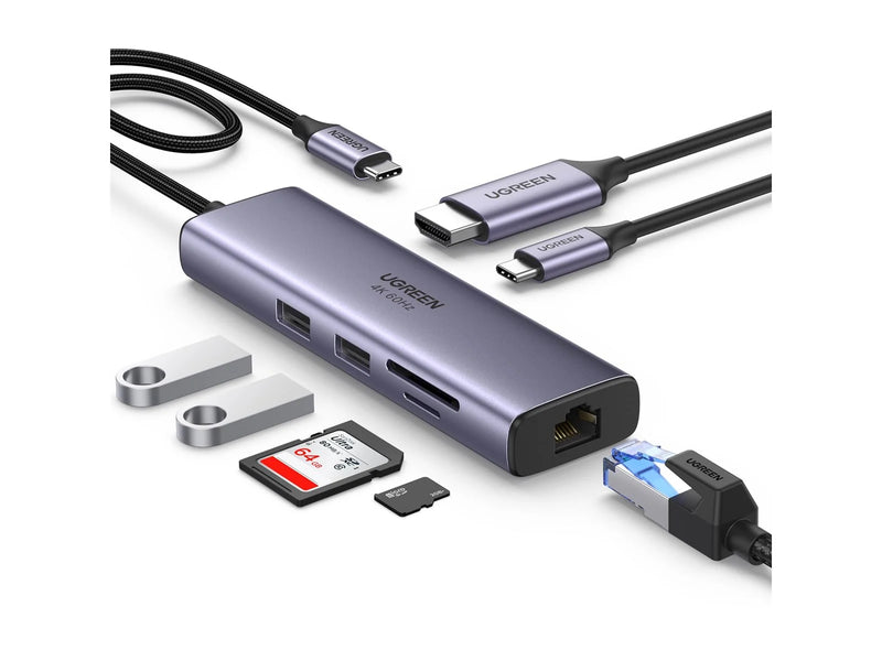 UGREEN Usb-C Multifunction Adapter With Ethernet Interface USB-Hubs - 7 - silber