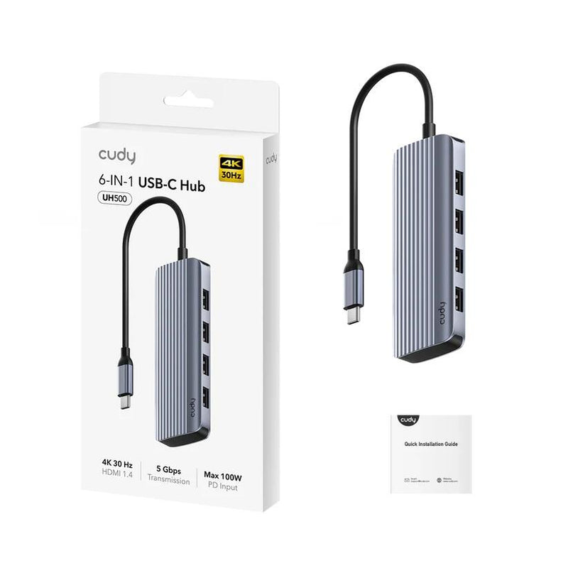 cudy USB 6-IN-1 USB-C Hub with 4K HDMI