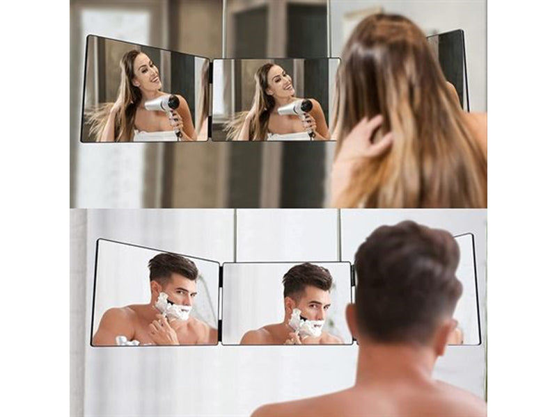UNIQ 360 Faltbares Make-up Spiegel mit Aufhängung – Dreifach Schminkspiegel