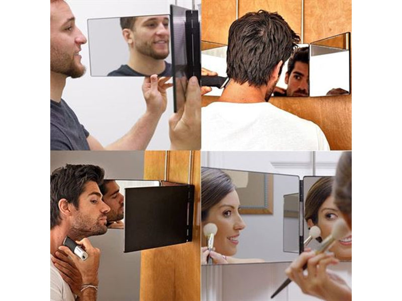 UNIQ 360 Faltbares Make-up Spiegel mit Aufhängung – Dreifach Schminkspiegel