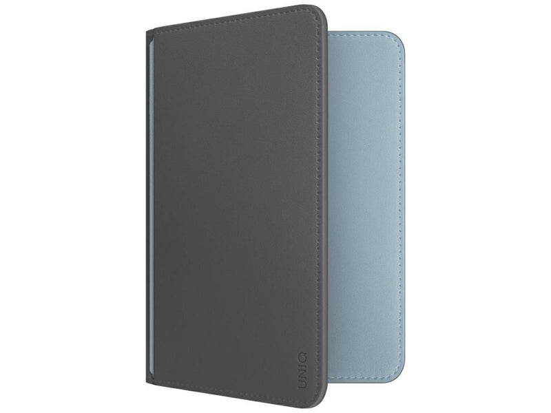 UNIQ Belmont Passport Case with Apple Find My RFID Lock Gray Blue
