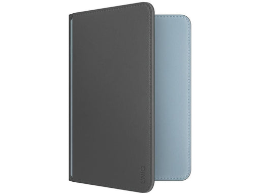 UNIQ Belmont Passport Case with Apple Find My RFID Lock Gray Blue