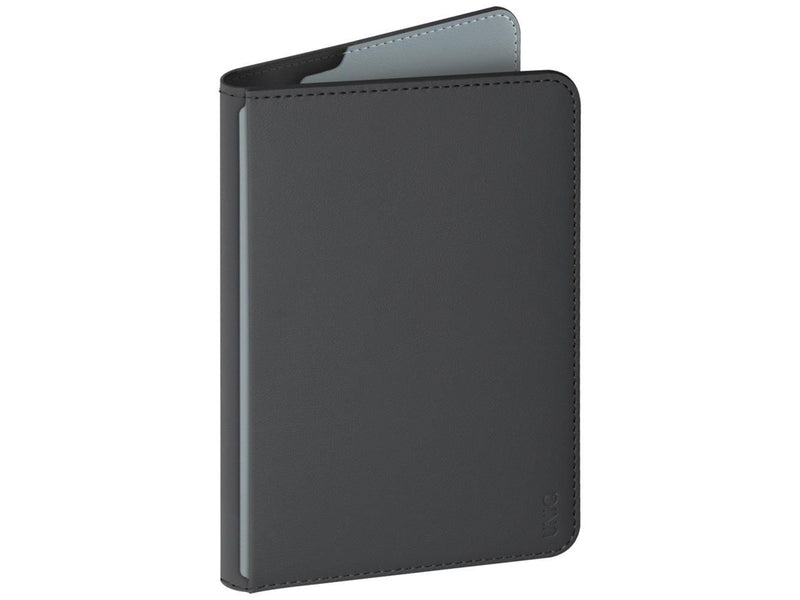 UNIQ Belmont Passport Case with Apple Find My RFID Lock Gray Blue