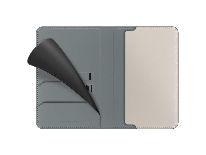 UNIQ  Belmont Passport Case with RFID Lock - Green/Ivory