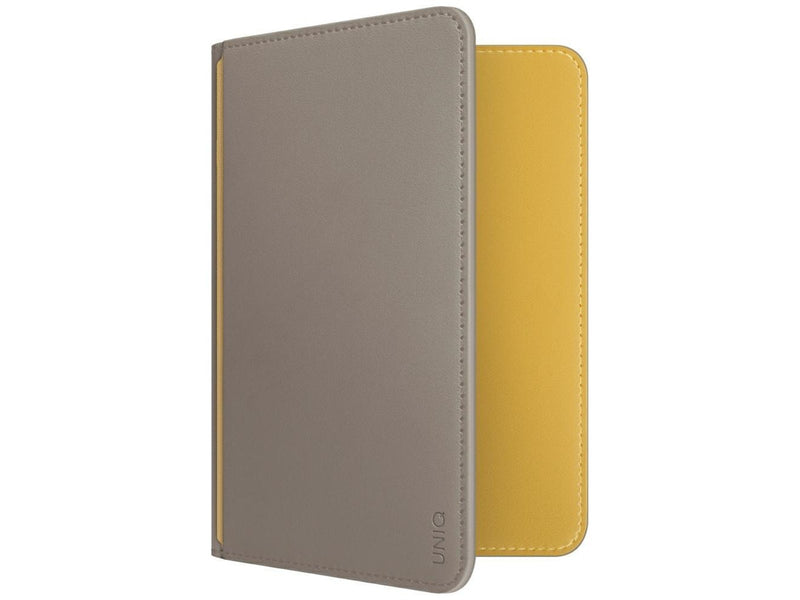 UNIQ Belmont Passport Case with RFID Lock - Grey/Yellow