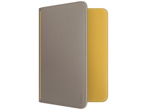 UNIQ Belmont Passport Case with RFID Lock - Grey/Yellow