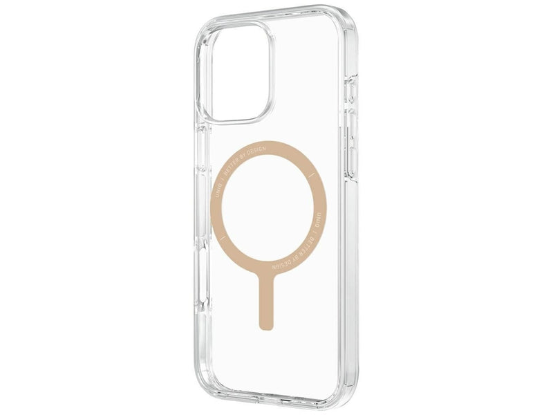 UNIQ Clario Magclick Charging Case for iPhone 16 Pro - Clear Gold