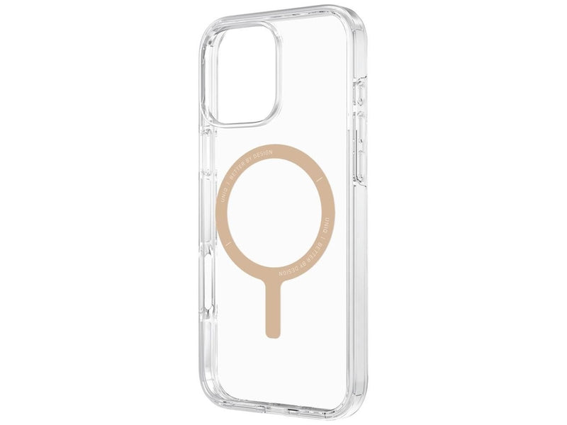 UNIQ Clario Magclick Charging Case for iPhone 16 Pro Max - Clear Gold