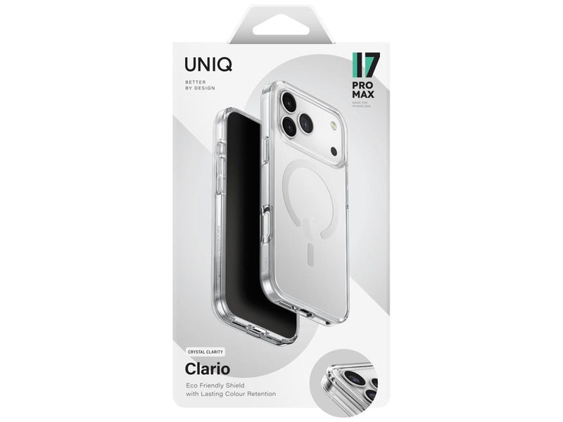 UNIQ Clario Magclick Charging Case for iPhone 17 Pro Max - Transparent