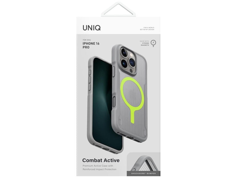 UNIQ Combat Active Magclick Charging Case for iPhone 16 Pro - Grey