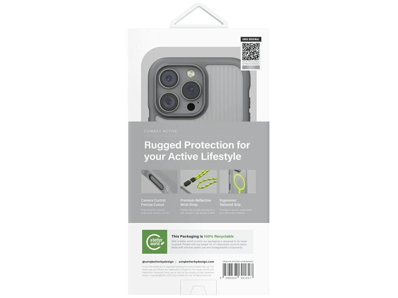 UNIQ Combat Active Magclick Charging Case for iPhone 16 Pro - Grey
