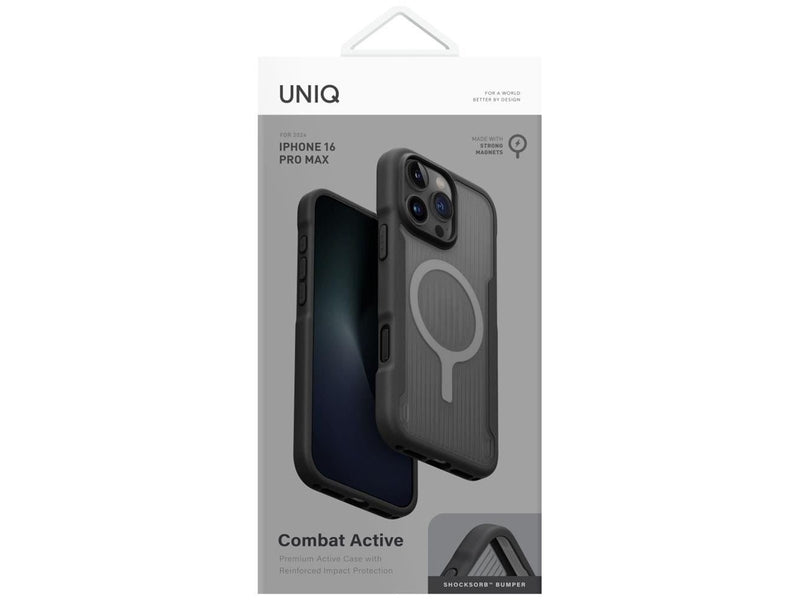 UNIQ Combat Active Magclick Charging Case for iPhone 16 Pro Max - Black