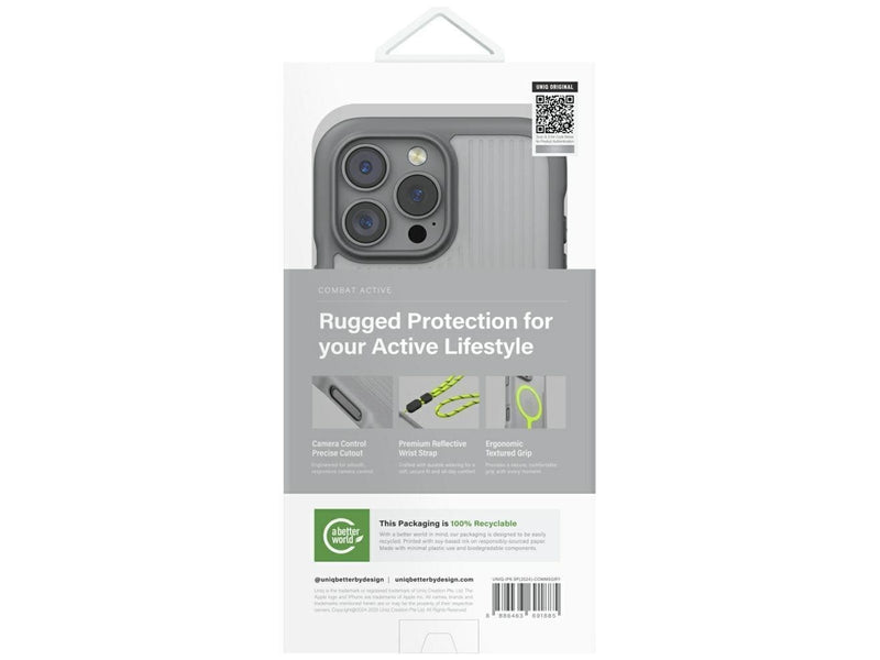 UNIQ Combat Active Magclick Charging Case for iPhone 16 Pro Max - Grey