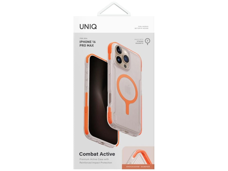 UNIQ Combat Active Magclick Charging Case for iPhone 16 Pro Max - Orange