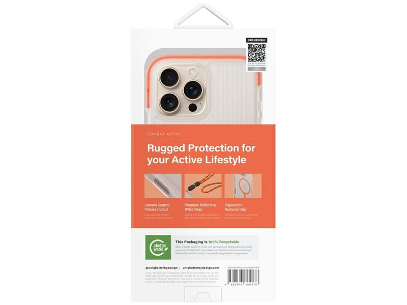 UNIQ Combat Active Magclick Charging Case for iPhone 16 Pro Max - Orange