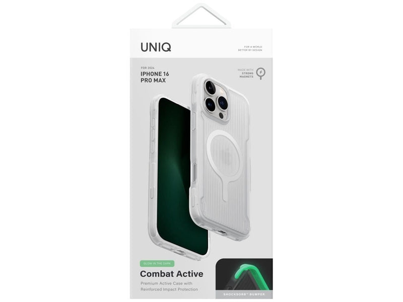UNIQ Combat Active Magclick Charging Case for iPhone 16 Pro Max - White