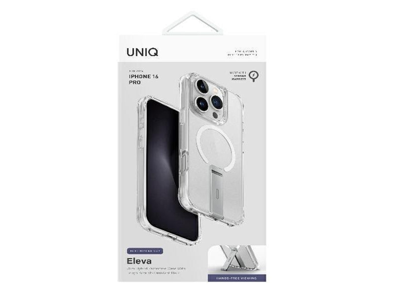 UNIQ  Eleva with Vertica Stand Case for iPhone 16 Pro - Transparent