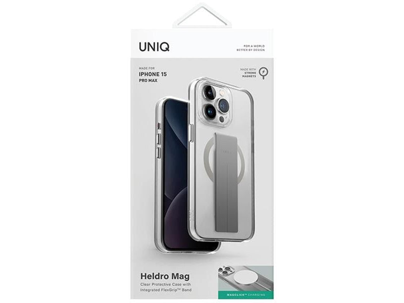 UNIQ Heldro Mag Mag Magclick Charging Case for iPhone 15 Pro Max - Transparent