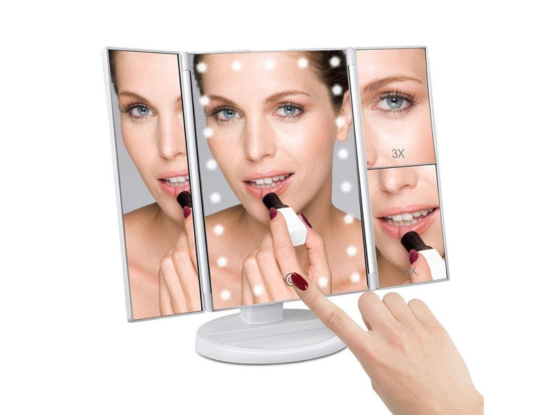 UNIQ Hollywood trifold make up spejl - hvid