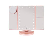 UNIQ Hollywood trifold make up spejl - rose gold