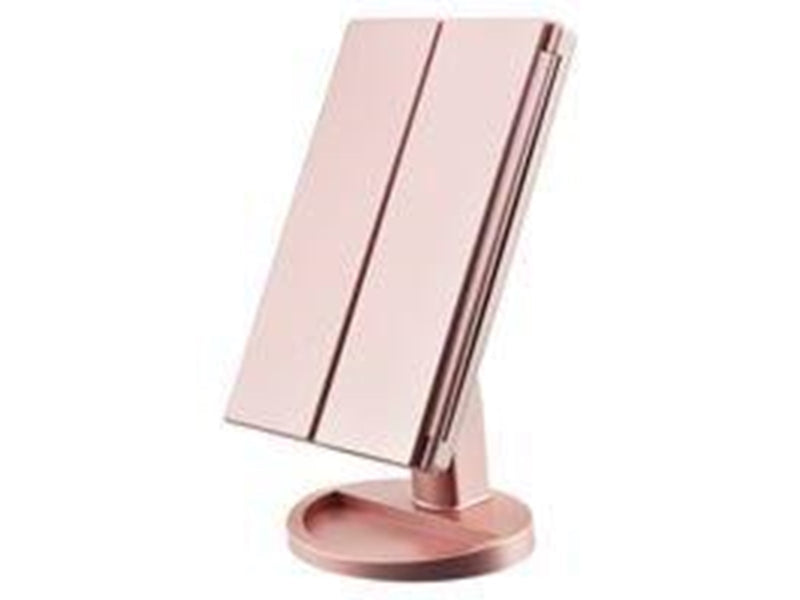 UNIQ Hollywood trifold make up spejl - rose gold