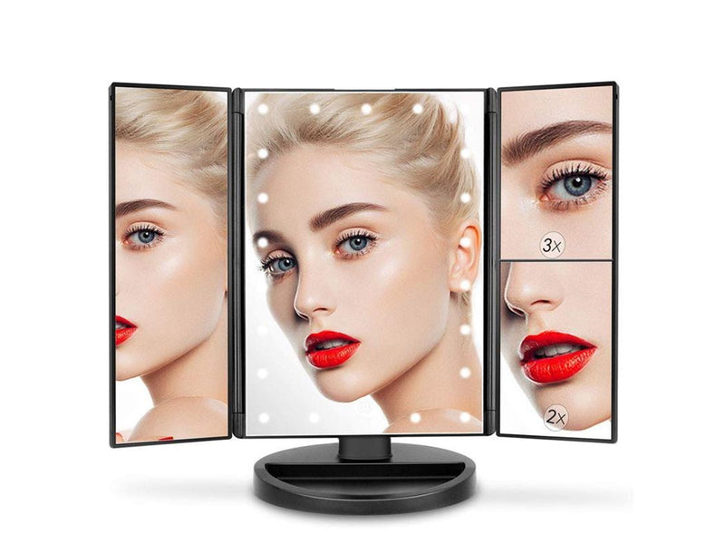 UNIQ Hollywood trifold make up spejl sort