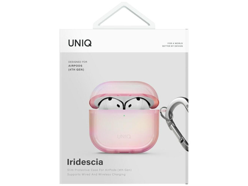 UNIQ Iridescia Case for AirPods 4 Hang Case - Holo Pink