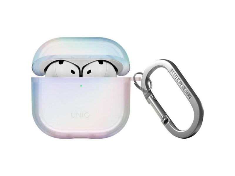 UNIQ Iridescia Case for AirPods 4 Hang Case - holo white