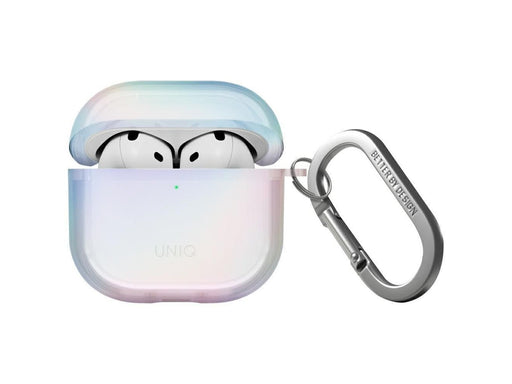 UNIQ Iridescia Case for AirPods 4 Hang Case - holo white