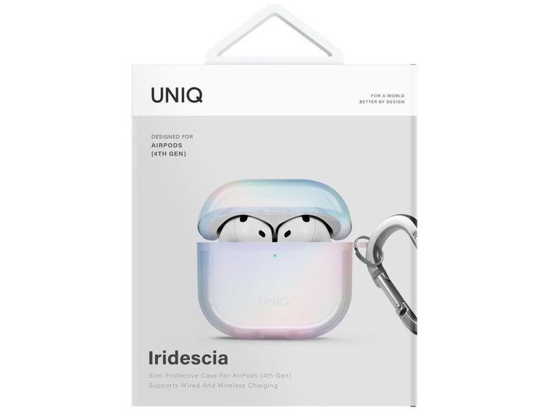 UNIQ Iridescia Case for AirPods 4 Hang Case - holo white
