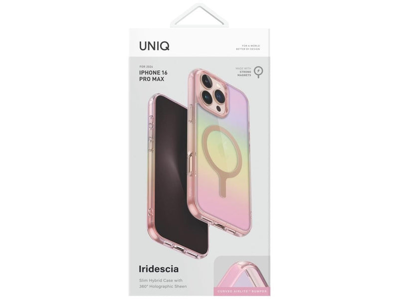 UNIQ Iridescia Magclick Charging Case for iPhone 16 Pro Max - Pink