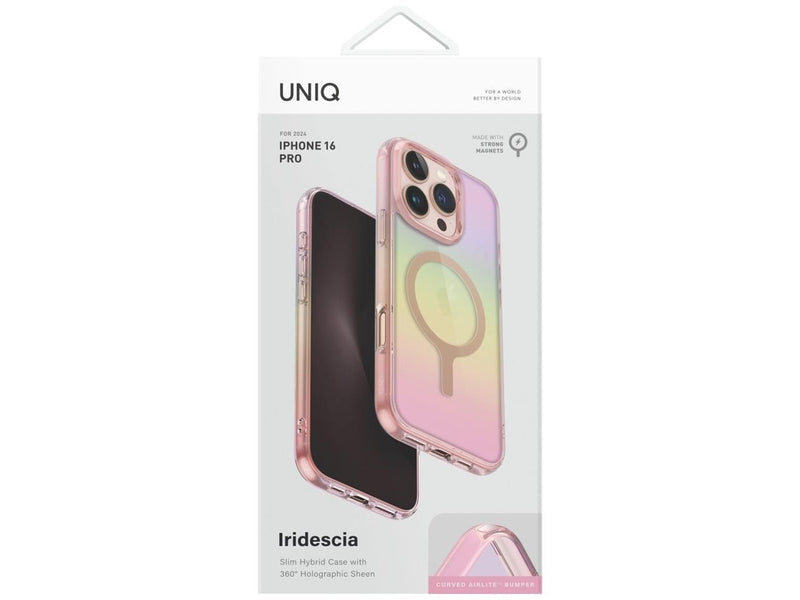 UNIQ  Iridescia Magclick Charging Case for iPhone 16 Pro - Pink