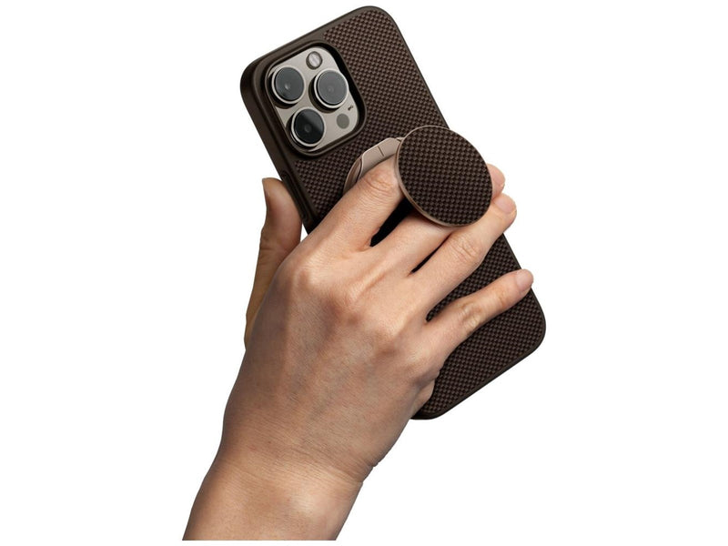 UNIQ Keva Air Magclick Charging GripFit Case for iPhone 16 Pro Max - Brown
