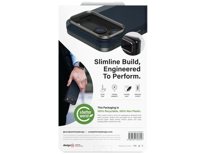 UNIQ Keva EDGE Magclick Charging Case for iPhone 17 Pro - Blue