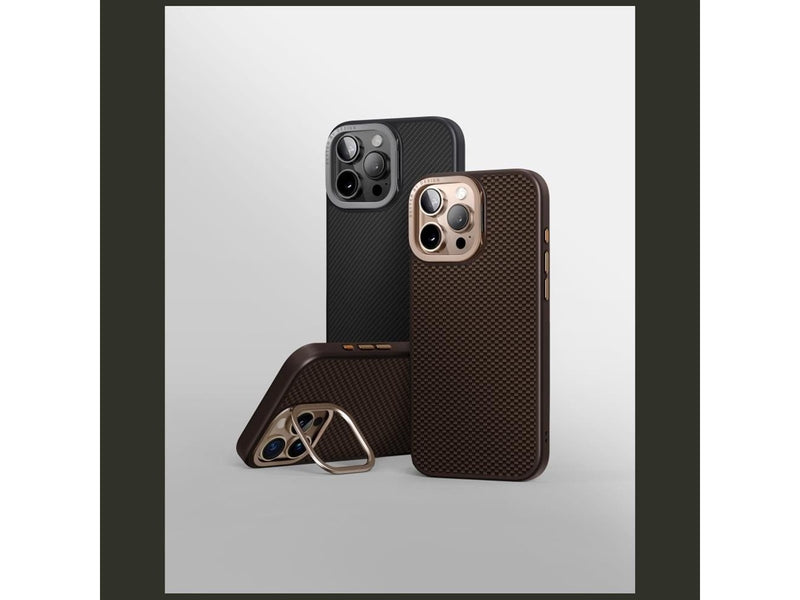 UNIQ Keva Max Magclick Charging Camera Stand Case for iPhone 16 Pro - Brown