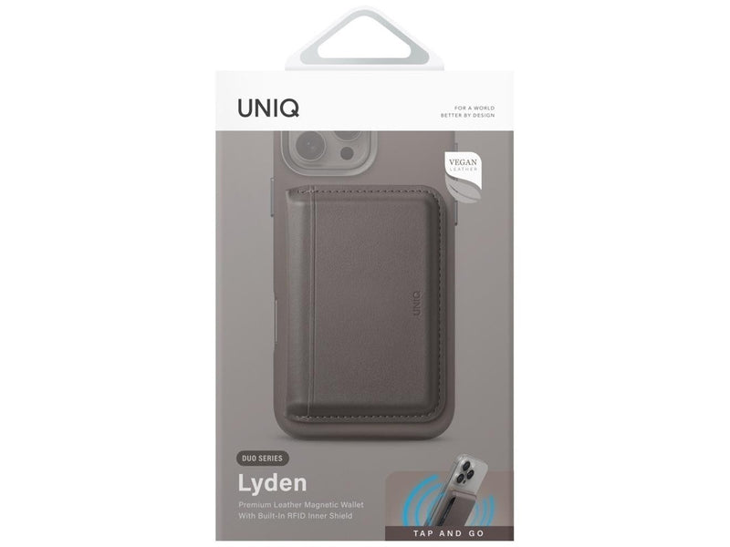 UNIQ  Lyden DS RFID Magnetic Wallet with Phone Stand - Grey