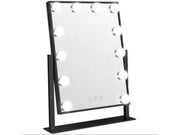 UNIQ New York Mega Makeup Mirror with 12 LED lights - Black