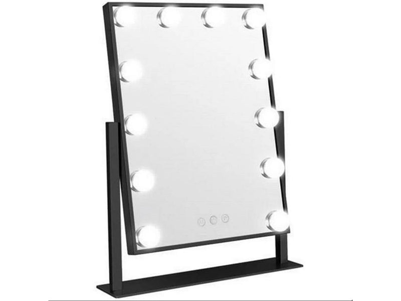 UNIQ New York Mega Makeup Mirror with 12 LED lights - Black