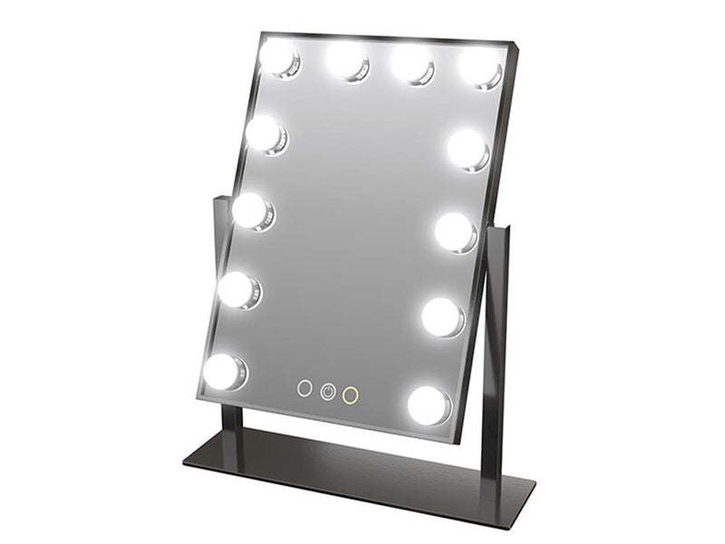 UNIQ New York Mega Makeup Mirror with 12 LED lights - Black