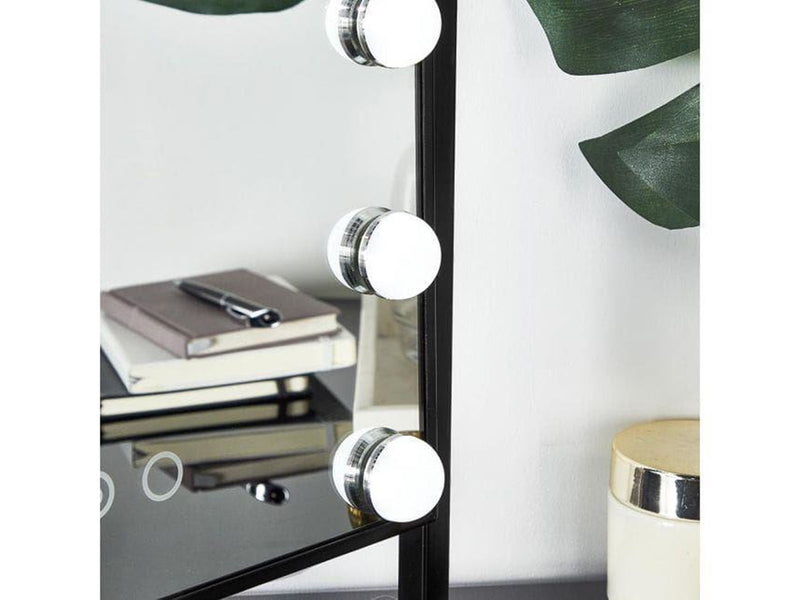 UNIQ New York Mega Makeup Mirror with 12 LED lights - Black